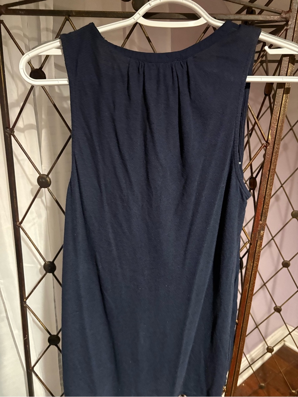 Lucky Brand Women’s Navy Embroidered Sleeveless Top - Picture 5 of 5